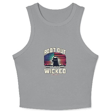 Discover ROOT OUT THE WICKED PROVERBS 2:22 2024 ELECTION Crop Tank Top