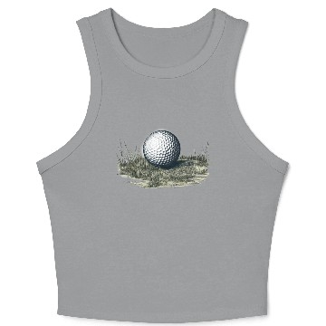 Discover Golf ball on grass Crop Tank Top