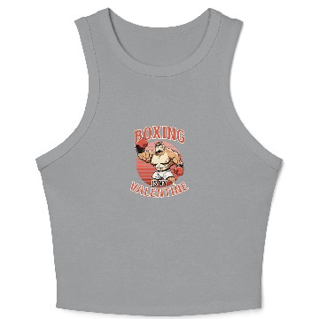 Discover Boxing Boxing Is My Valentine Crop Tank Top