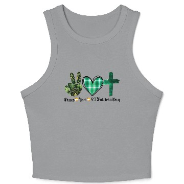 Discover Peace, Love, and Irish Vibes: St. Patrick's Day Crop Tank Top