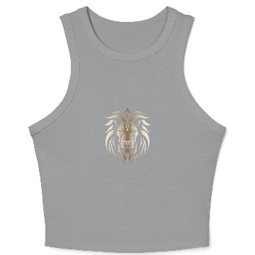 Discover Royal Golden Lion Crop Tank Top