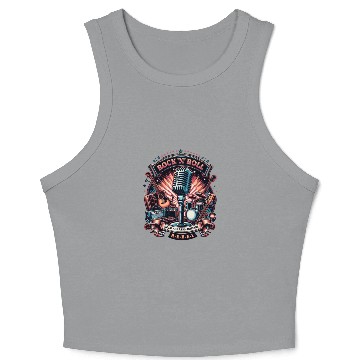 Discover [PHUONG store] - Rock Roll Rebel Crop Tank Top