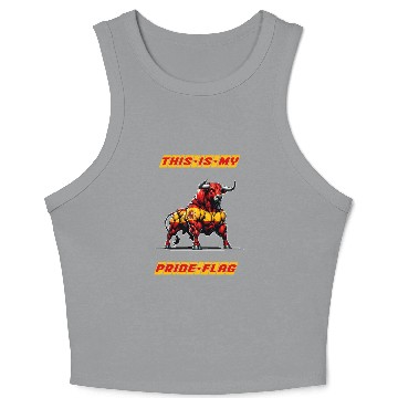 Discover This is my pride flag Spain Crop Tank Top