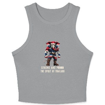 Discover Thailand flag elephant Crop Tank Top