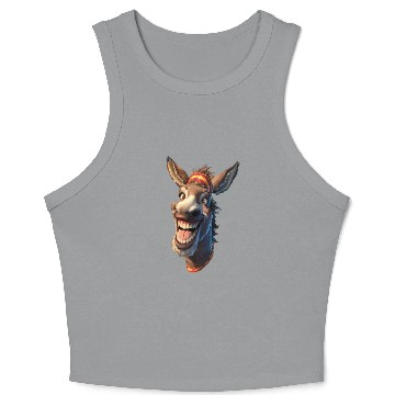 Discover cute donkey Classic Crop Tank Top