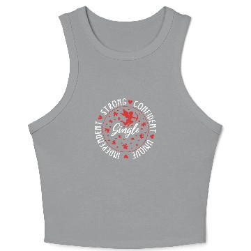 Discover Single Awareness Crop Tank Top, Single Independent Strong