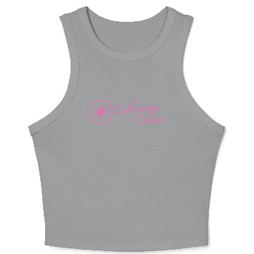 Discover ALIA Library Love Neon Pink Solid Crop Tank Top