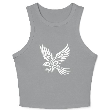 Discover Elegant Tribal Eagle On Tattoo Wings Crop Tank Top