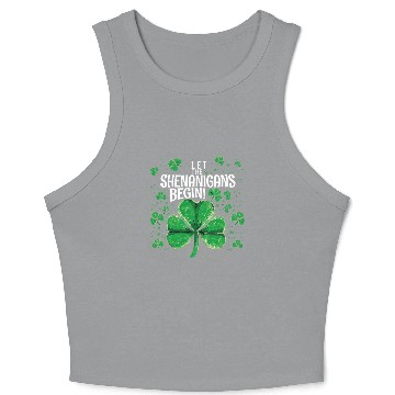 Discover Let The Shenanigans Begin! Raccoon Saint Patrick Crop Tank Top