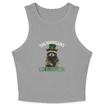 Discover Shenanigans Coordinator Cute Raccoon Funny Crop Tank Top