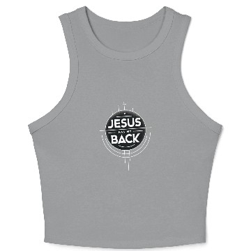 Discover Jesus Has My Back 19 Crop Tank Top