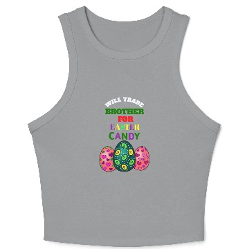 Discover Will Trade brother for Easter Candy Eggs Kids Boys Crop Tank Top