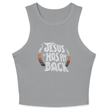 Discover Jesus Has My Back 23 Crop Tank Top