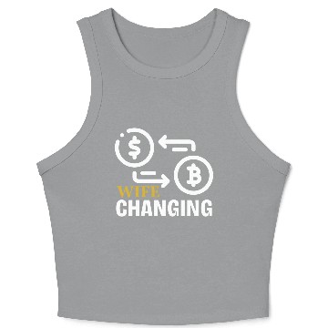 Discover Black and Gold Wife Changing - Bitcoin Crop Tank Top