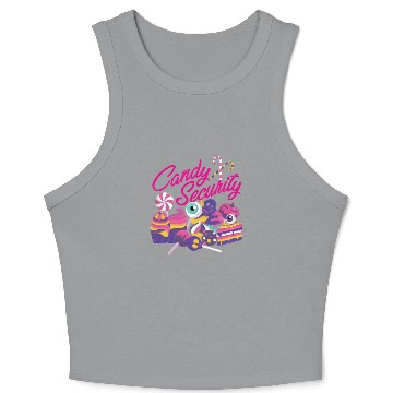 Discover Candy Security Mom Dad Matching Birthday Costume Crop Tank Top