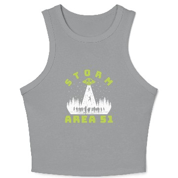Discover Alien Hunter Storm Area 51 Meme Crop Tank Top
