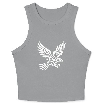 Discover Elegant, Beautiful Eagle On Mighty Wings Crop Tank Top
