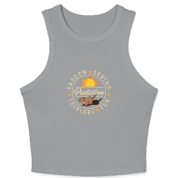 Discover Groundhog Crop Tank Top, Groundhog Prediction Shadow