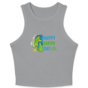 Discover happy earth day april 22 Crop Tank Top