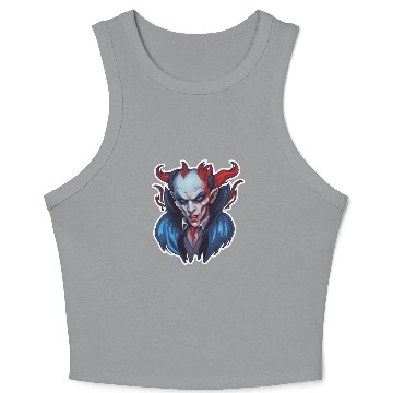 Discover dark shadows: Horned Vampire Crop Tank Top