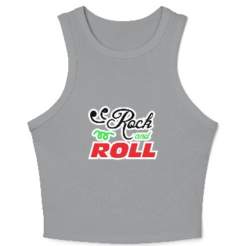 Discover Rock and Roll design for music lovers Crop Tank Top
