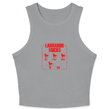 Discover LABRADOR TRICKS Funny Labrador Retriever Dog Crop Tank Top