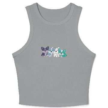Discover Oriented Aroace Flag Pride Lgbtq Cute Corgi Dogs Crop Tank Top