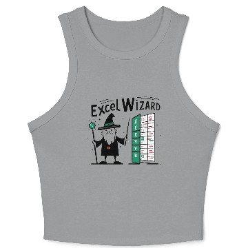 Discover excel wizard funny accountant bookkeepers gift Crop Tank Top