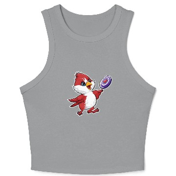 Discover Cardinal Frisbee Fun: Vibrant Cardinal Design for Crop Tank Top