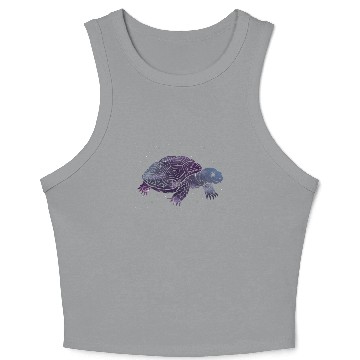 Discover Galactic Turtle Journey Under Starlight Crop Tank Top