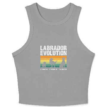 Discover Labrador EVOLUTION Labrador Lovers Funny Crop Tank Top