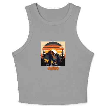 Discover Full time Grands - Funny Grandparents Crop Tank Top