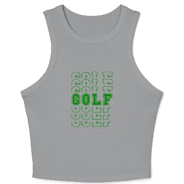 Discover Golf Sport Multi Word Style Crop Tank Top