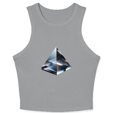 Discover Reflective Glass Pyramid Crop Tank Top