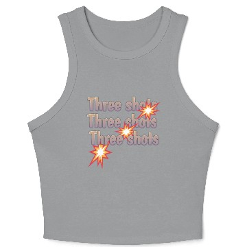 Discover Three Shots gun Crop Tank Top