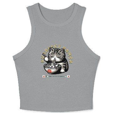 Discover Purrfect Ramen Bliss Crop Tank Top
