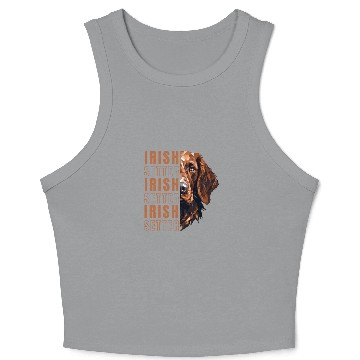 Discover Irish Setter geometric style Crop Tank Top