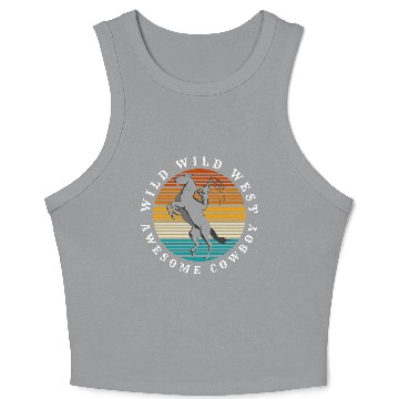 Discover Cowboy Sheriff Rider Revolver Crop Tank Top