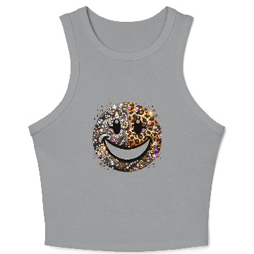 Discover Smiling Bling Graphic Crop Tank Top