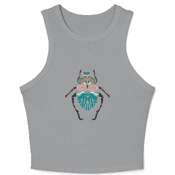 Discover Unique Beetle Insect Vector Colorful Shape Crop Tank Top