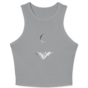 Discover Bat Moon Crop Tank Top