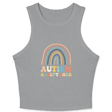 Discover Acceptance Special Education Teacher Funny Crop Tank Top