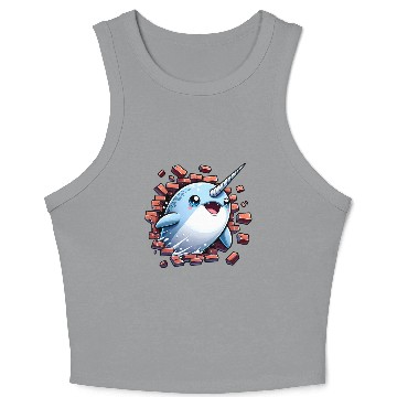 Discover Narwhal Surprise Crop Tank Top