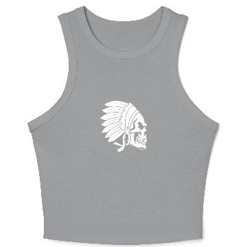 Discover Indigenous Native American Skull Head Crop Tank Top