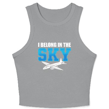 Discover Funny Flight Attendant Airline Stewardess Crop Tank Top