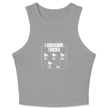 Discover LABRADOR TRICKS Funny Labrador Retriever Dog Crop Tank Top