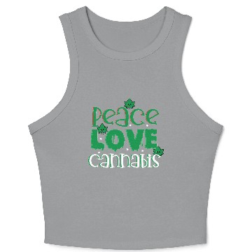 Discover Peace Love Cannabis Crop Tank Top