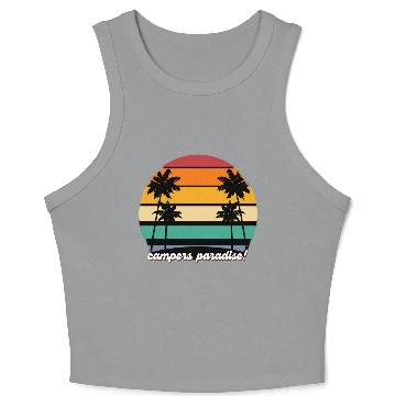Discover Campers Paradise camping Crop Tank Top