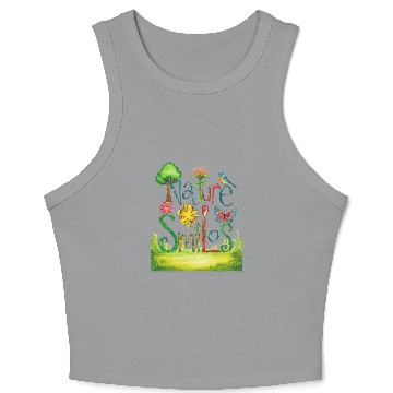Discover Nature Smiles - Spring Season Crop Tank Top