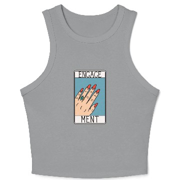 Discover Engagement - Engaged Tarot Card - Wedding Proposal Crop Tank Top